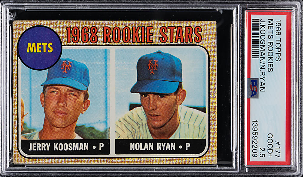 1968 Topps #177 Nolan Ryan Rookie PSA GOOD+ 2.5
