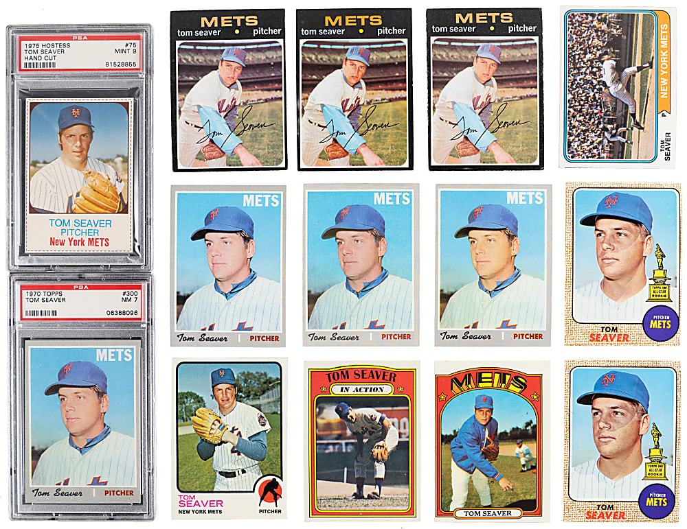 1968-1975 Tom Seaver Collection (14) with (2) PSA Graded