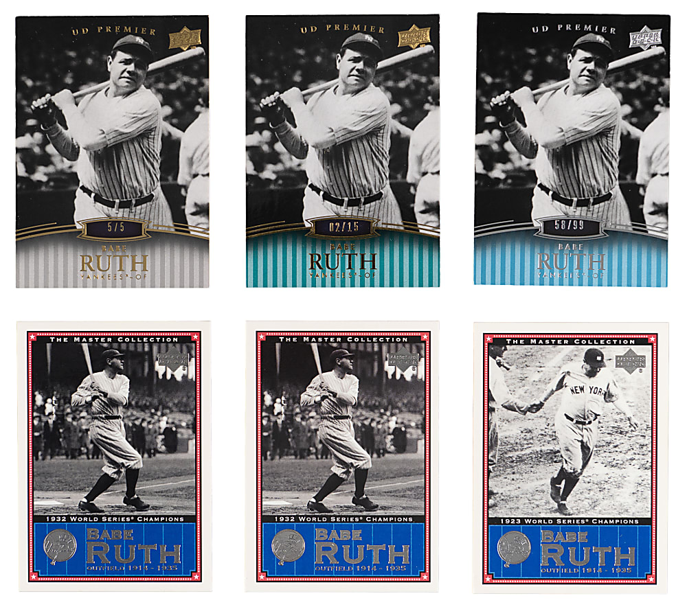 2000 Upper Deck Master Collection & 2008 UD Premier Babe Ruth Serially Numbered Collection (48)