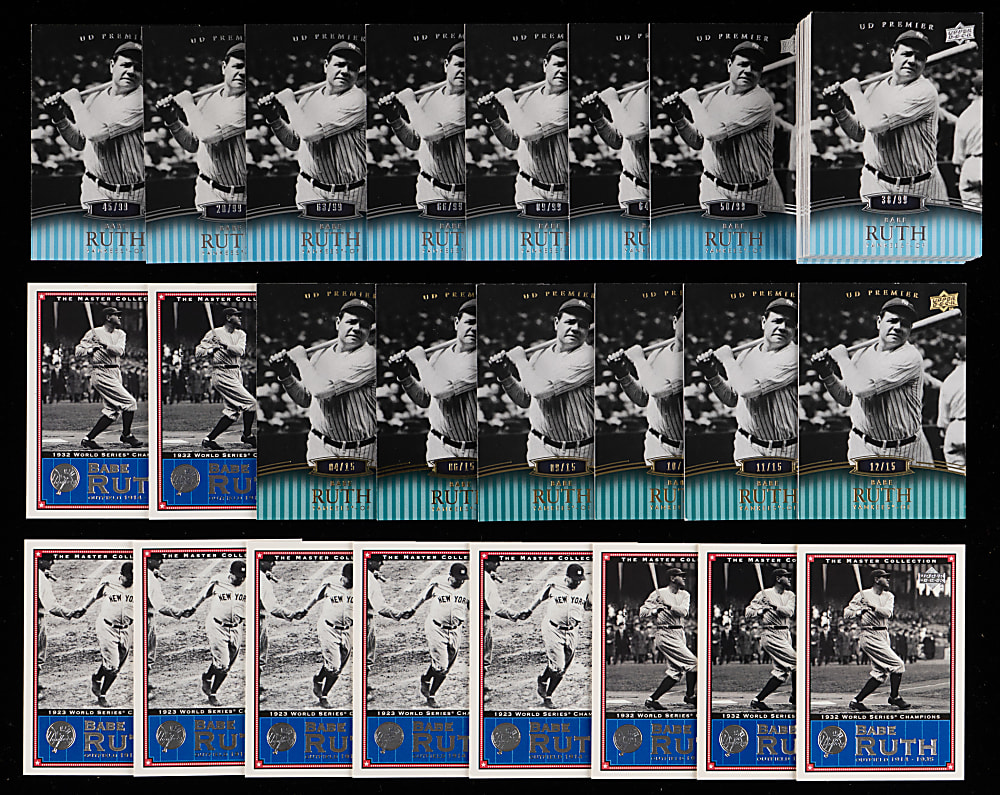 2000 Upper Deck Master Collection & 2008 UD Premier Babe Ruth Serially Numbered Collection (48)