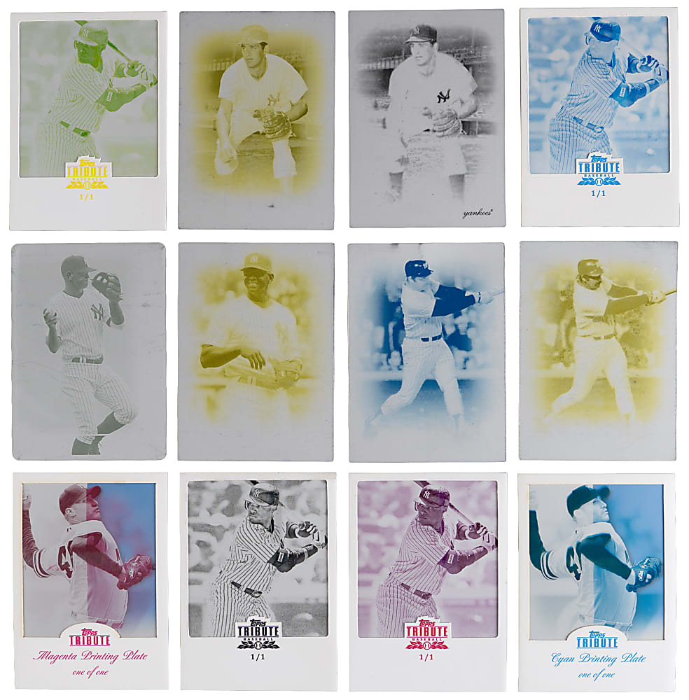 2009-2016 Topps Tribute New York Yankees #1/1 Printing Plate Collection (32) with (2) Thurman Munson, (2) Alex Rodriguez & Complete/Near Player Runs