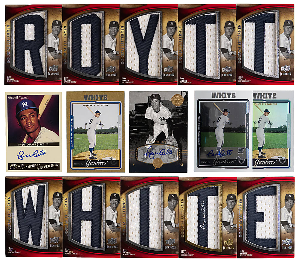 Roy White Certified Autograph & Modern Insert Collection (47) with #1/1 & Lettermen Set