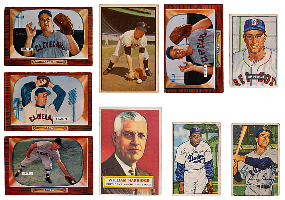 1951-1956 Topps & Bowman Shoebox Collection (450+) with (281) 1955 Bowman & (15) Hall of Famers