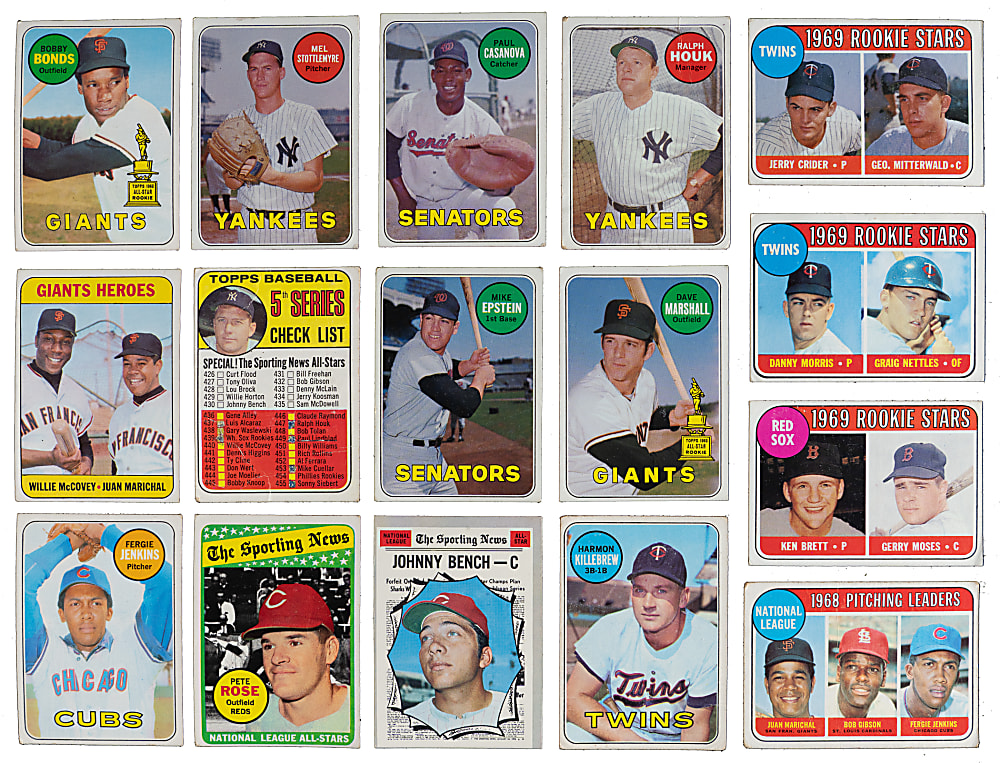 1965-1971 Topps Shoebox Collection (400+) with (40+) Hall of Famers & (9) 1969 Topps White Letter Variations