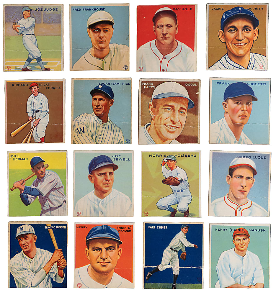 1933 Goudey Starter Set (108/240) with (24) Hall of Famers Including (2) Hornsby, Dean & Ott