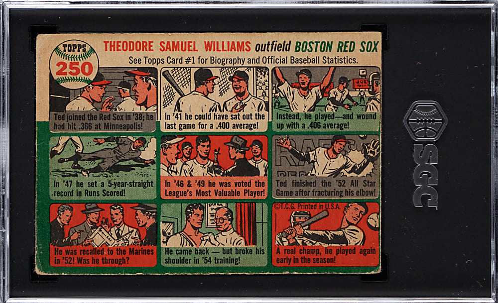1954 Topps #250 Ted Williams SGC GOOD+ 2.5