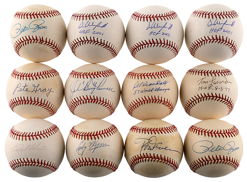 Signed Baseball Balance of Collection (114) with (20+) Hall of Famers - Most Individually Certified