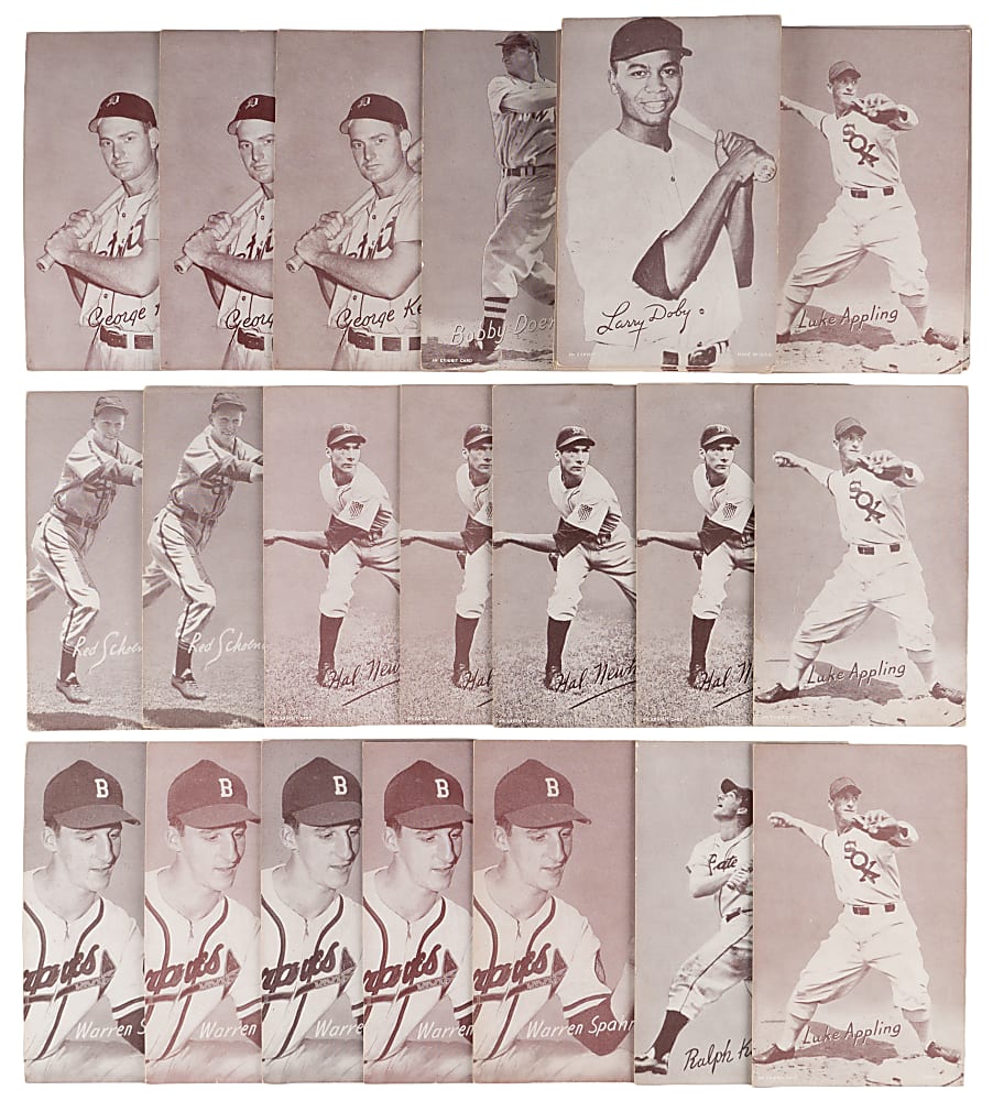 1947-1966 Exhibits Collection (222) with (60+) Hall of Famers & (5) Team Cards Including (7) Stan Musial