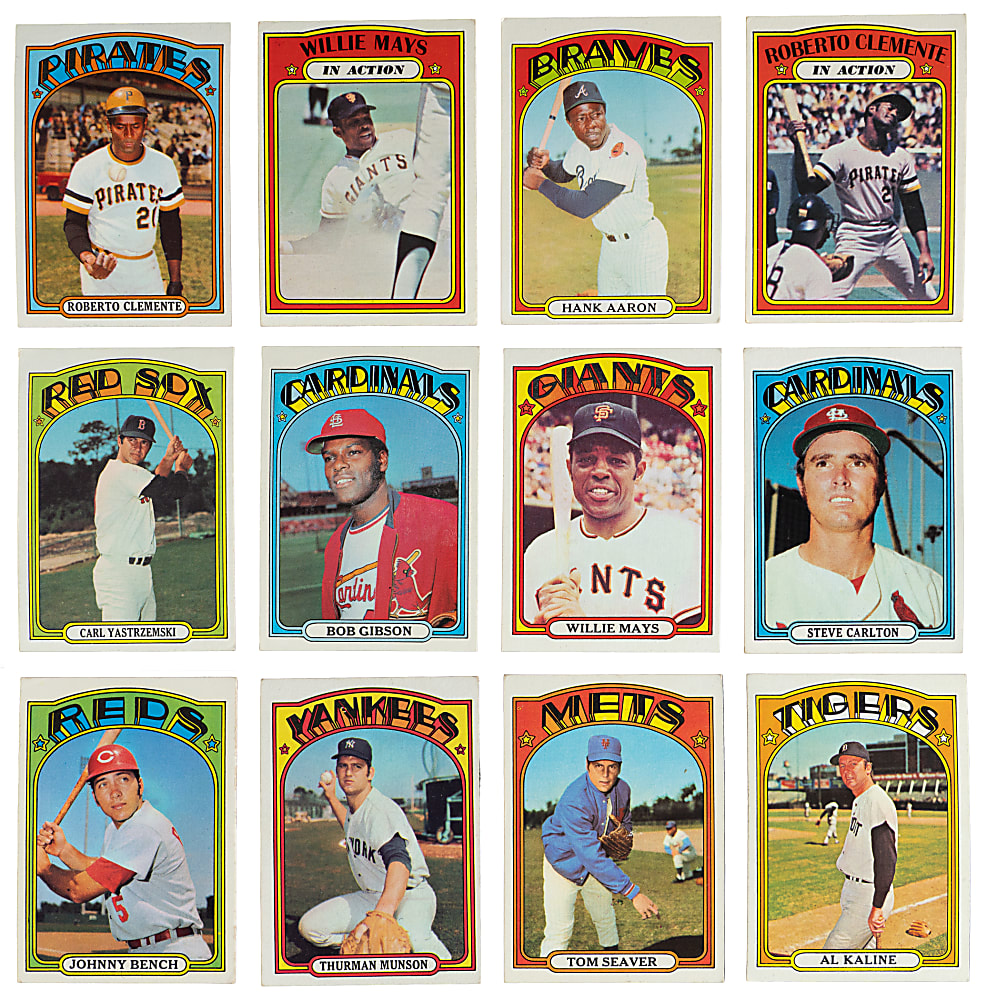 1972 Topps Partial Set (621/787) with Several Key Cards
