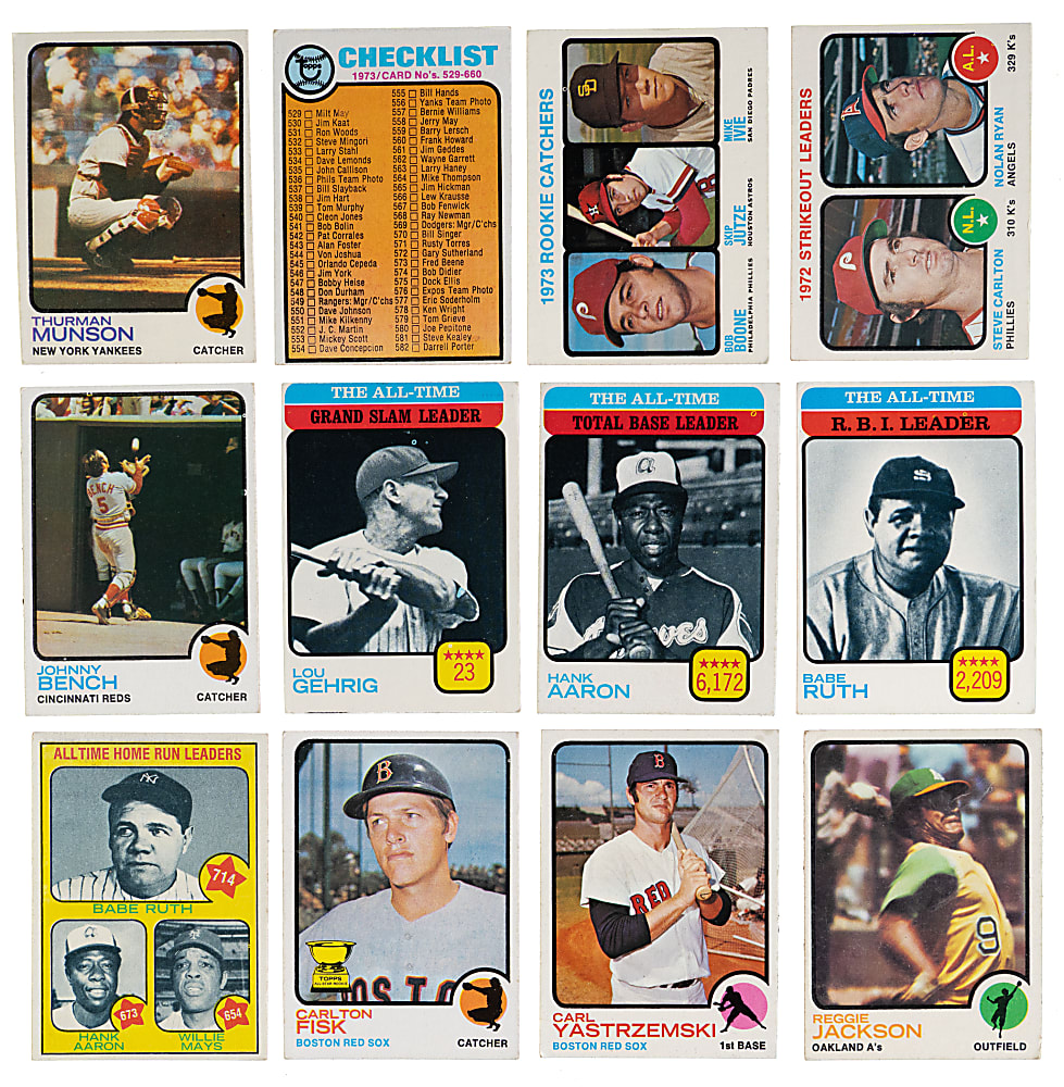 1973 Topps Near Complete Set (659/660) with Most Key Stars Including #615 Mike Schmidt Rookie