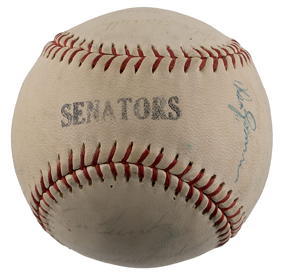 1964 Washington Senators Team-Signed Baseball with (28) Signatures Including Gil Hodges Sweet Spot - Full JSA LOA