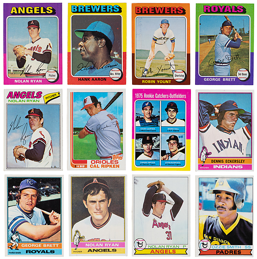 1975-1982 Topps & Traded Complete/Near Set Collection (7) - (2,899 Total Cards) with 1982 Topps Traded #98 Cal Ripken Rookie