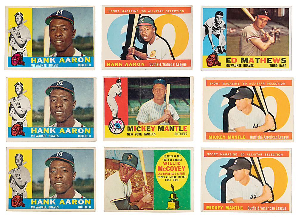 1960-1979 Topps Shoebox Collection (1,250+) with (120+) Hall of Famers & (641) 1960 Topps Including (4) Hank Aaron & (3) Mickey Mantle