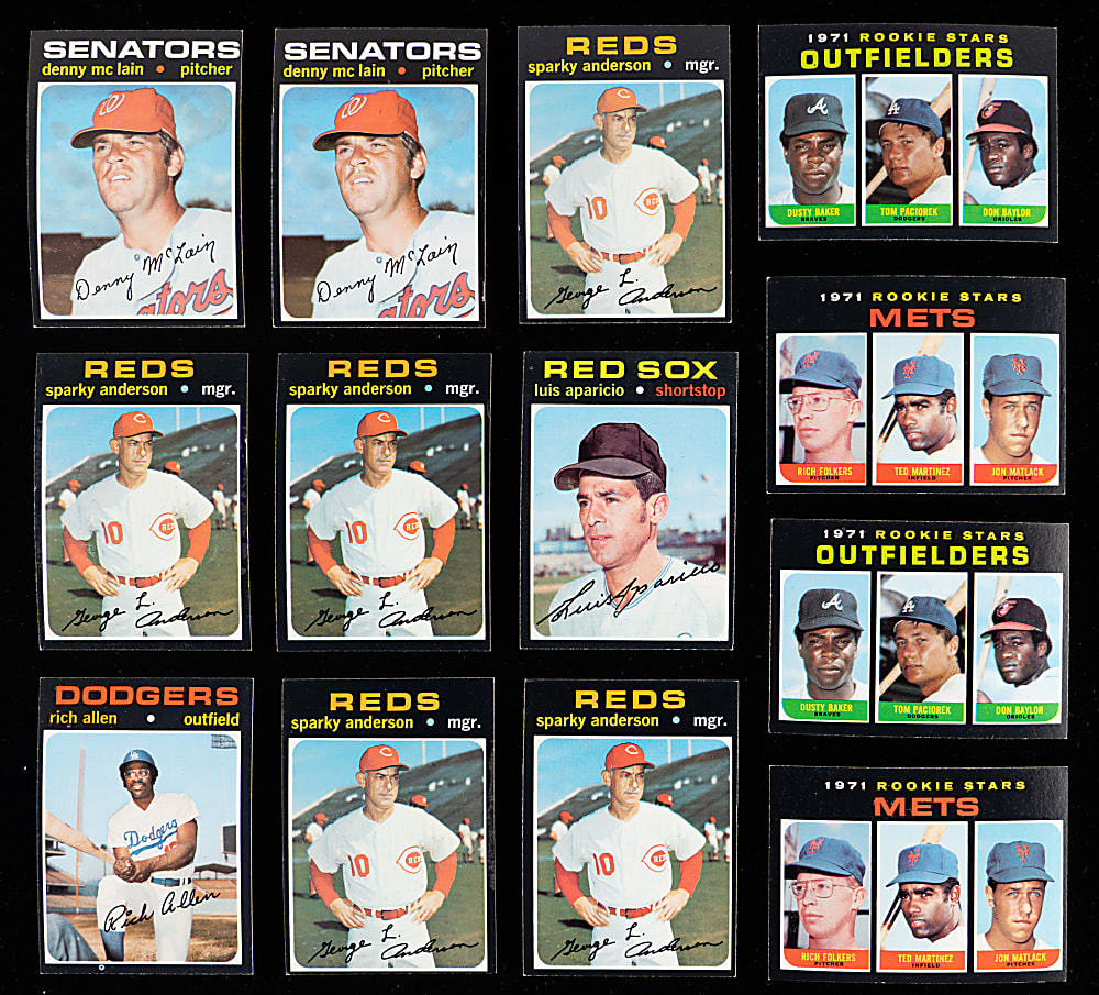 1971 Topps High Numbers Brick (223) with Several Hall of Famers & Stars - Clean!