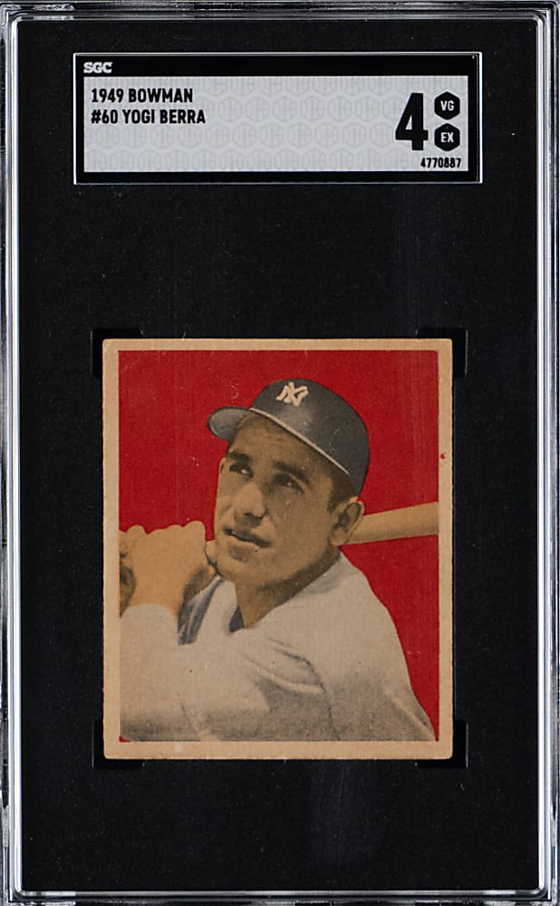 1949 Bowman #60 Yogi Berra SGC VG/EX 4