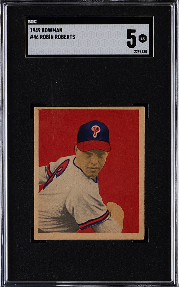 1949 Bowman #46 Robin Roberts Rookie SGC EX 5
