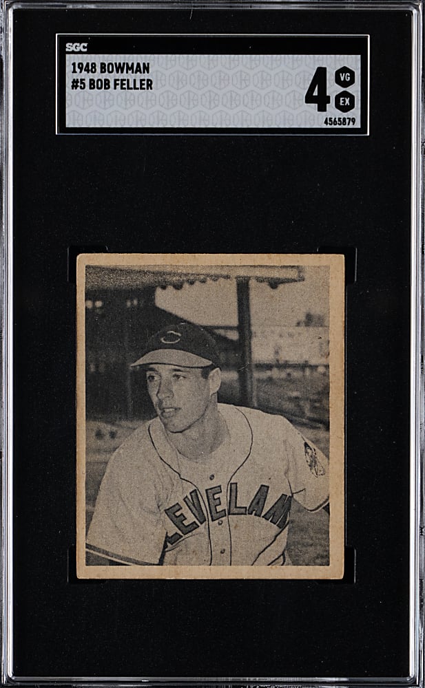 1948 Bowman #5 Bob Feller SGC VG/EX 4
