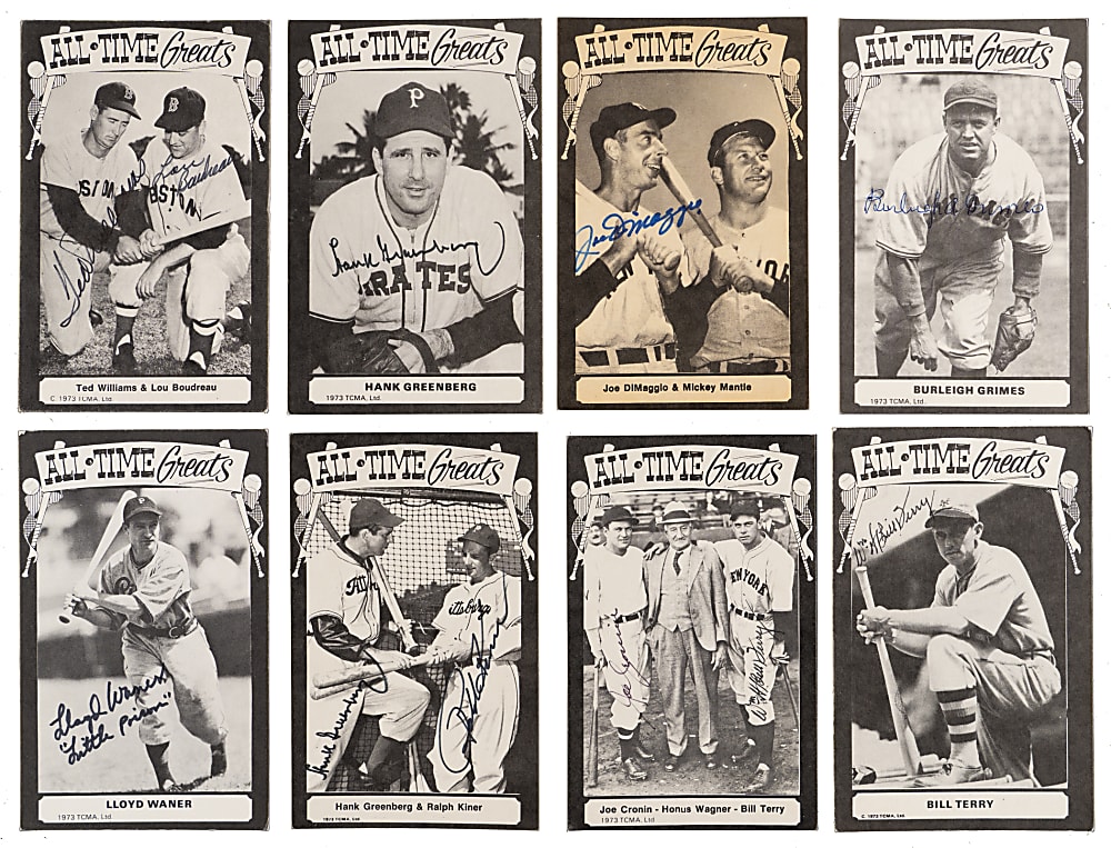 1973-1980 TCMA All-Time Greats Signed Postcard Collection (31) with (34) Total Signatures