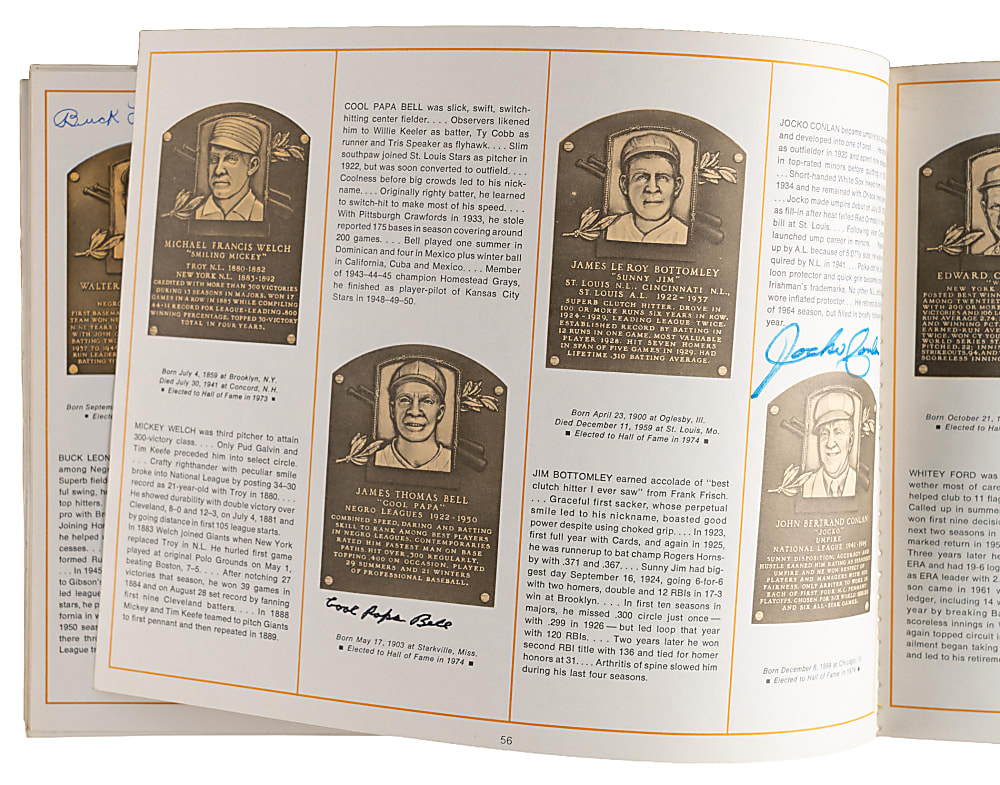 1979 Multi-Signed National Baseball Hall of Fame Program with (25) Signatures Including Satchel Paige - Full JSA LOA