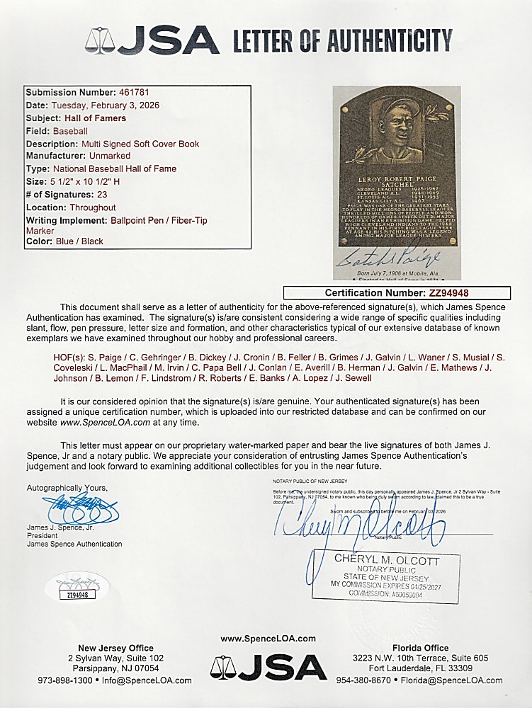 1979 Multi-Signed National Baseball Hall of Fame Program with (25) Signatures Including Satchel Paige - Full JSA LOA