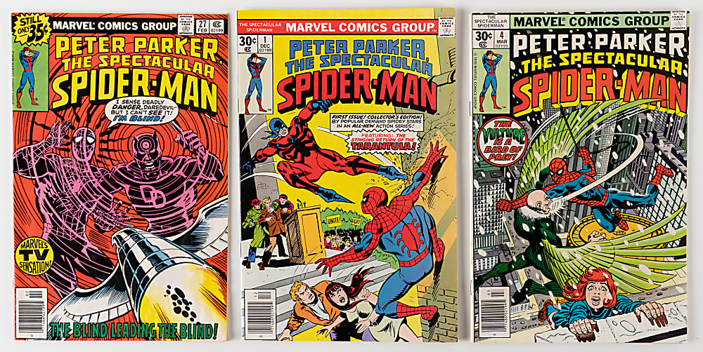 1976-1979 Marvel Spectacular Spider-Man Early Issues (13) with #1 & #27 First Miller Daredevil Art