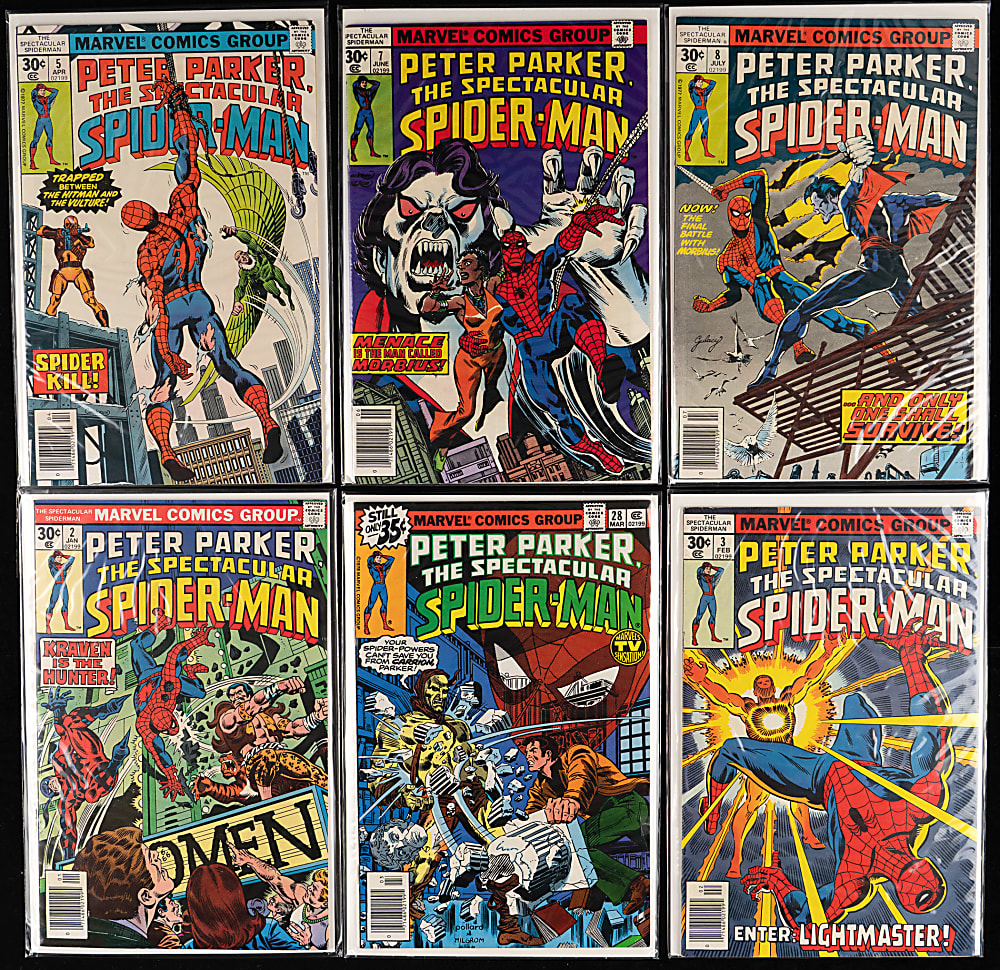 1976-1979 Marvel Spectacular Spider-Man Early Issues (13) with #1 & #27 First Miller Daredevil Art
