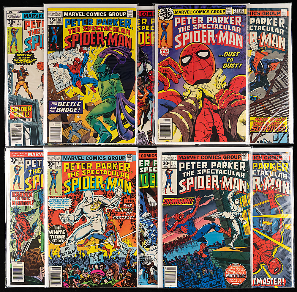 1976-1979 Marvel Spectacular Spider-Man Early Issues (13) with #1 & #27 First Miller Daredevil Art