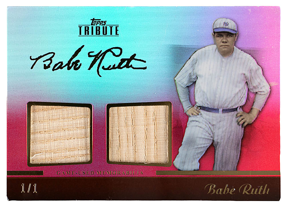 2011 Topps Tribute Babe Ruth Dual Relic Red Parallel #1/1