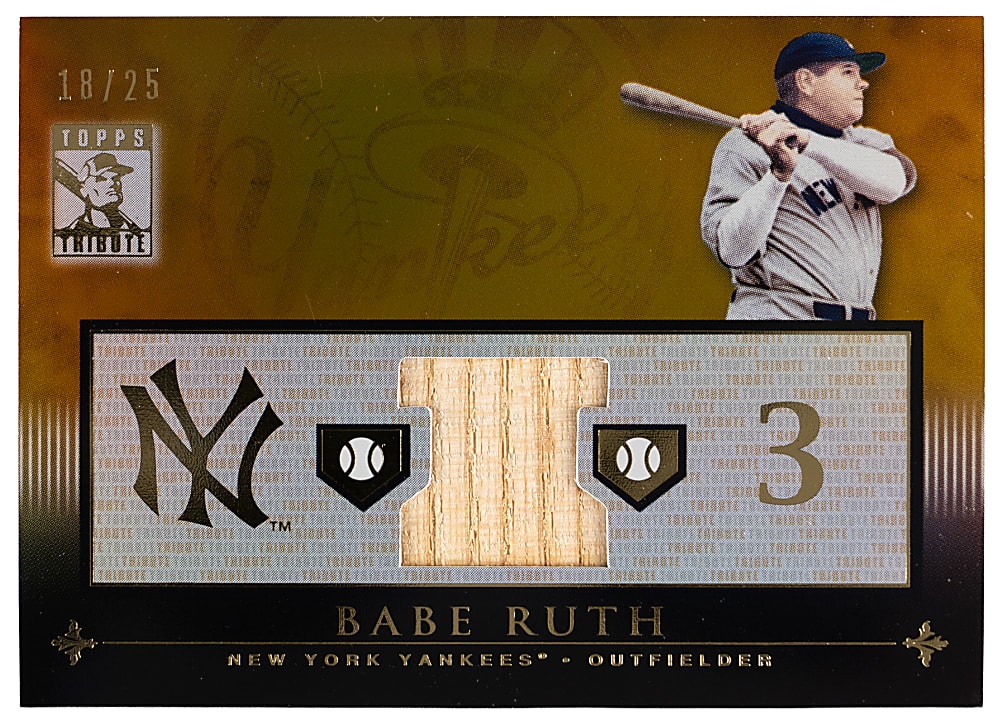 2010 Topps Tribute Babe Ruth Relic Gold Parallel #/25