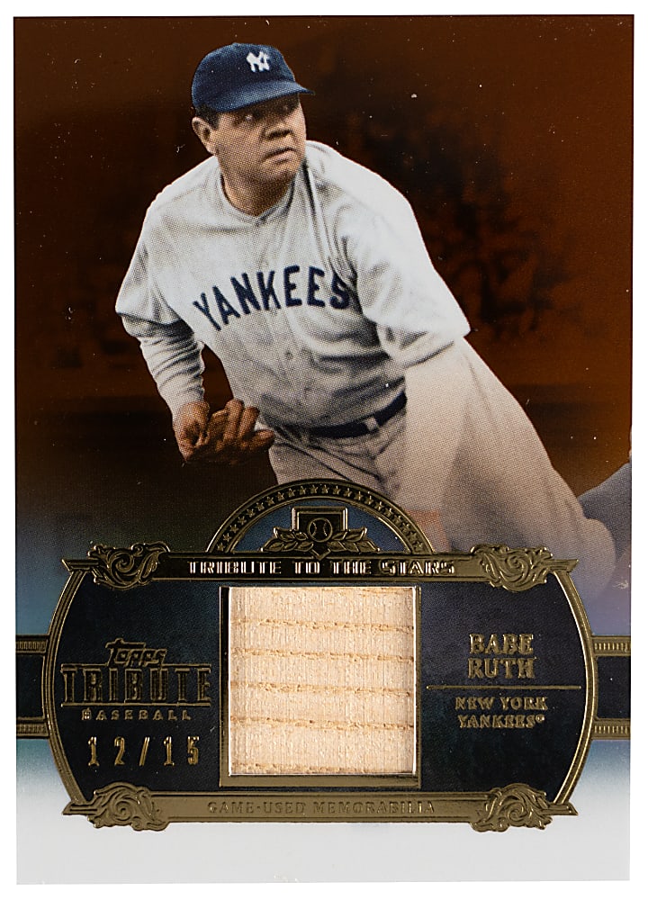 2013 Topps Tribute Babe Ruth To The Stars Relic Sepia Parallel #/15