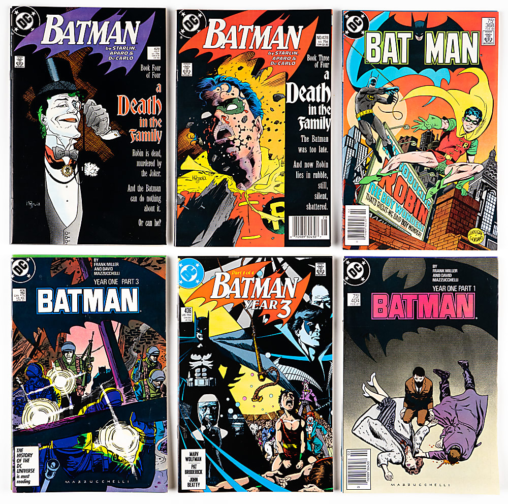 1980s Marvel/DC Comic Book Treasure Chest Bundle (128) with Frank Miller Wolverine Set & Batman