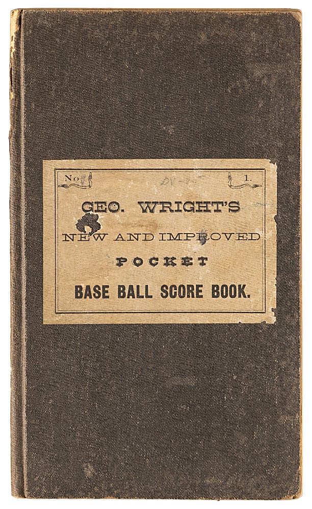 1882 George Wright's New And Improved Pocket Base Ball Score Book with Harvard, Boston Red Caps & Chicago White Stockings
