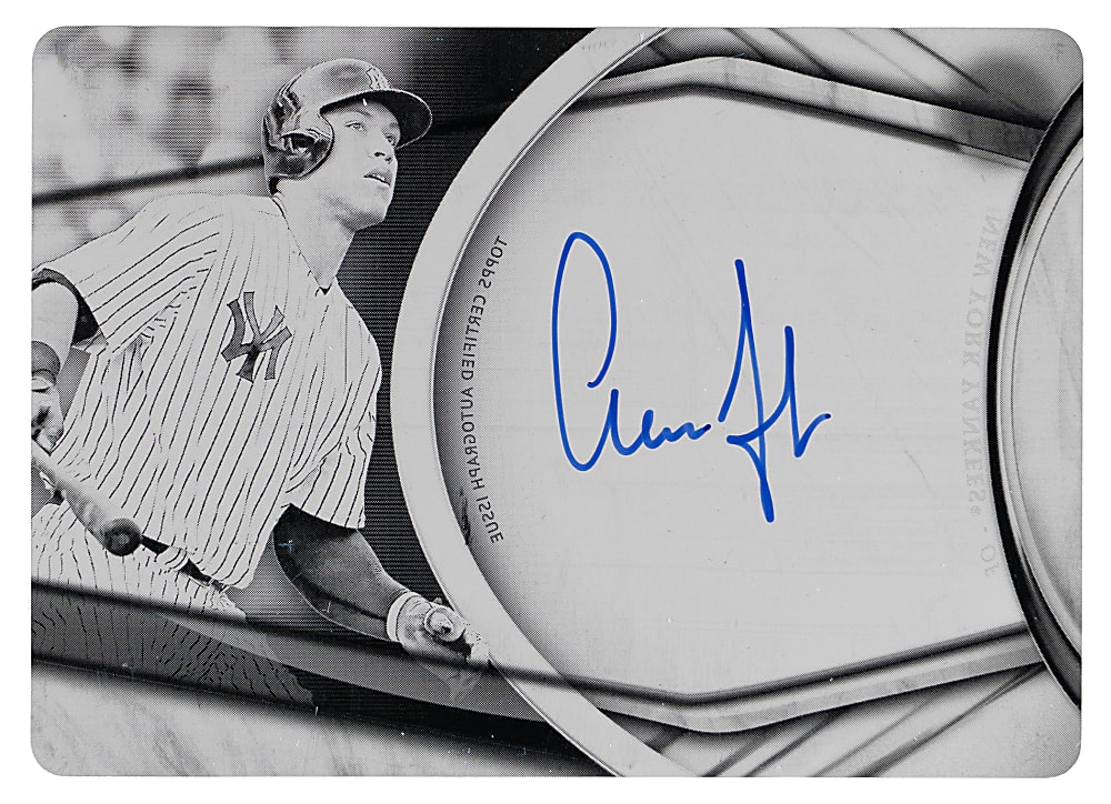 2018 Topps Tribute Aaron Judge Signed #1/1 Black Printing Plate