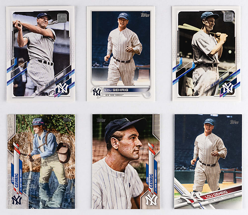 2017-2022 Topps Lou Gehrig Super Shortprint (SSP) Collection (6) Different