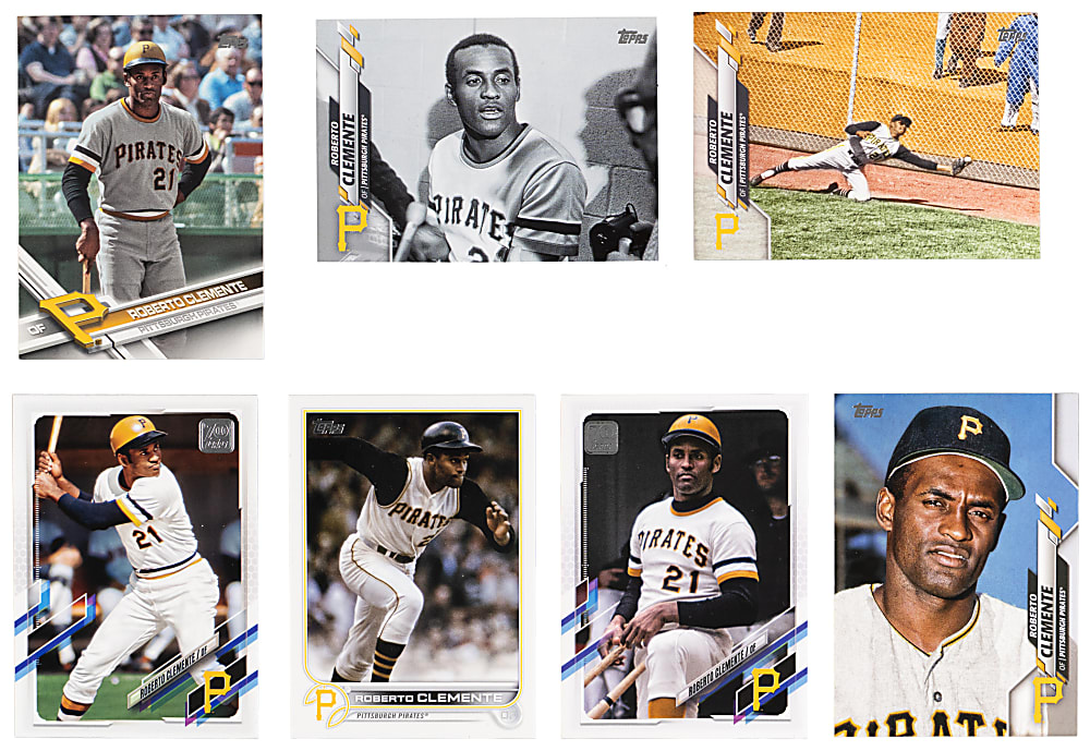 2017-2022 Topps Roberto Clemente Super Shortprint (SSP) Collection (7) Different