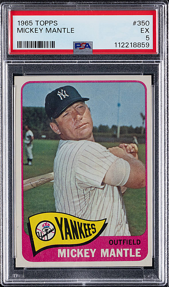 1965 Topps #350 Mickey Mantle PSA EX 5