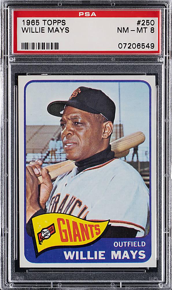 1965 Topps #250 Willie Mays PSA NM-MT 8