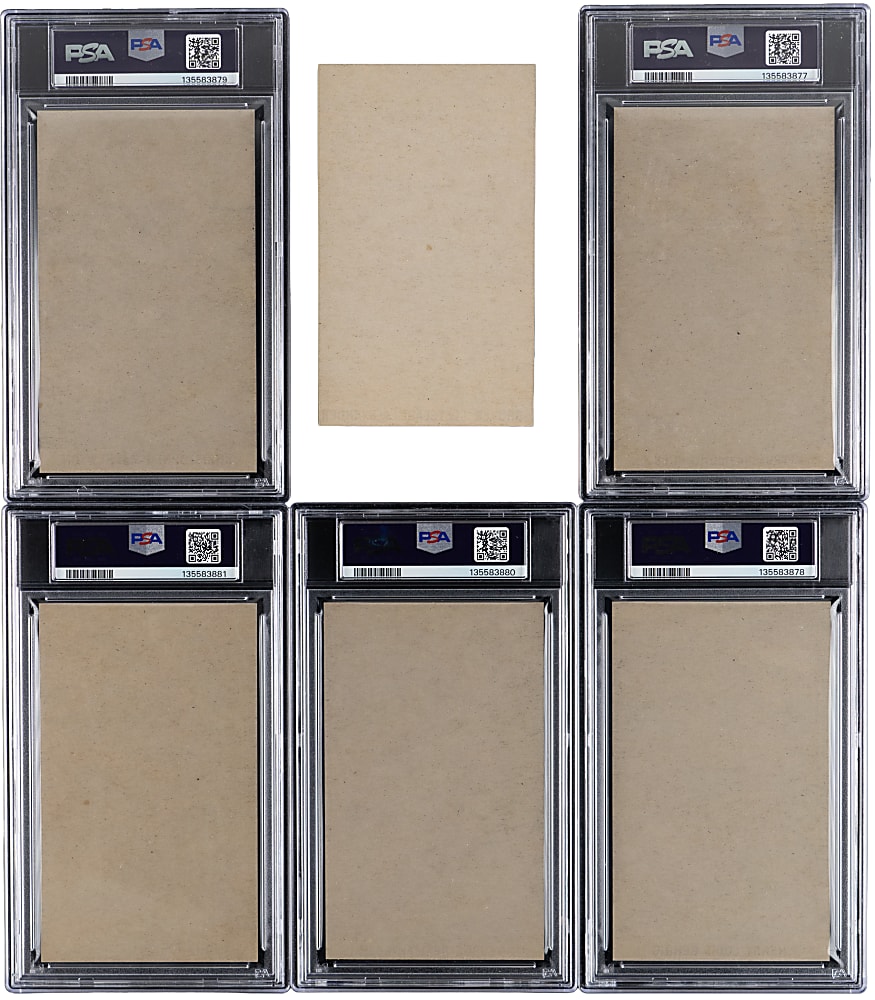 1961 Wrigley Field Hall of Fame Exhibits Complete Set (24) with (5) PSA Graded Including Cobb, Gehrig, Ruth & Wagner