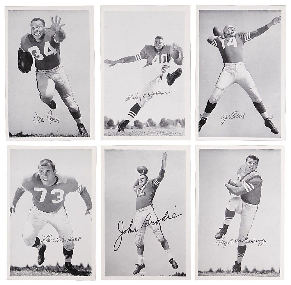 1958 San Francisco 49ers Team Issue Photo Set High-Grade Collection (10) with (5) Hall of Famers Including Y.A. Tittle