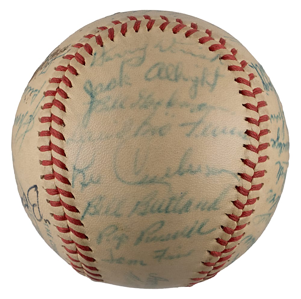1947 Boston Red Sox Team-Signed OAL/Harridge Baseball with (28) Signatures Including Ted Williams & Joe Cronin - Full JSA LOA