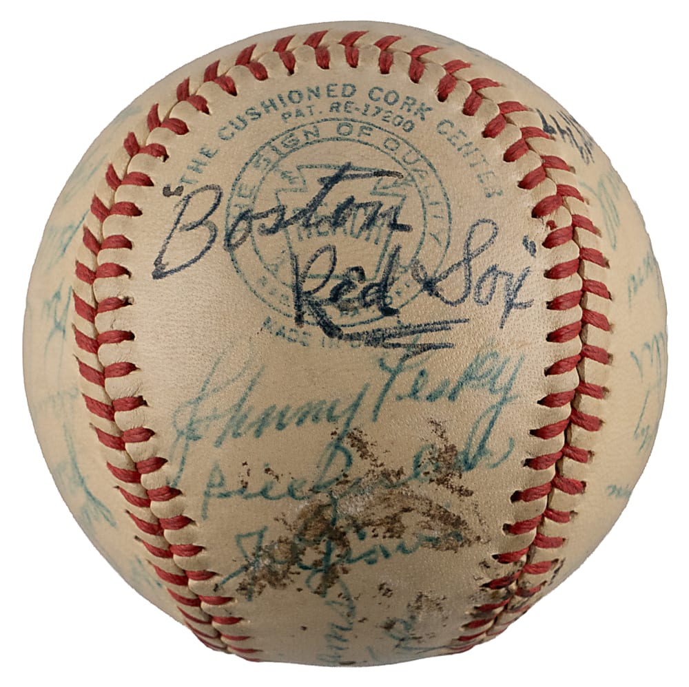 1947 Boston Red Sox Team-Signed OAL/Harridge Baseball with (28) Signatures Including Ted Williams & Joe Cronin - Full JSA LOA