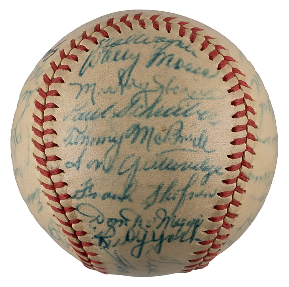 1947 Boston Red Sox Team-Signed OAL/Harridge Baseball with (28) Signatures Including Ted Williams & Joe Cronin - Full JSA LOA