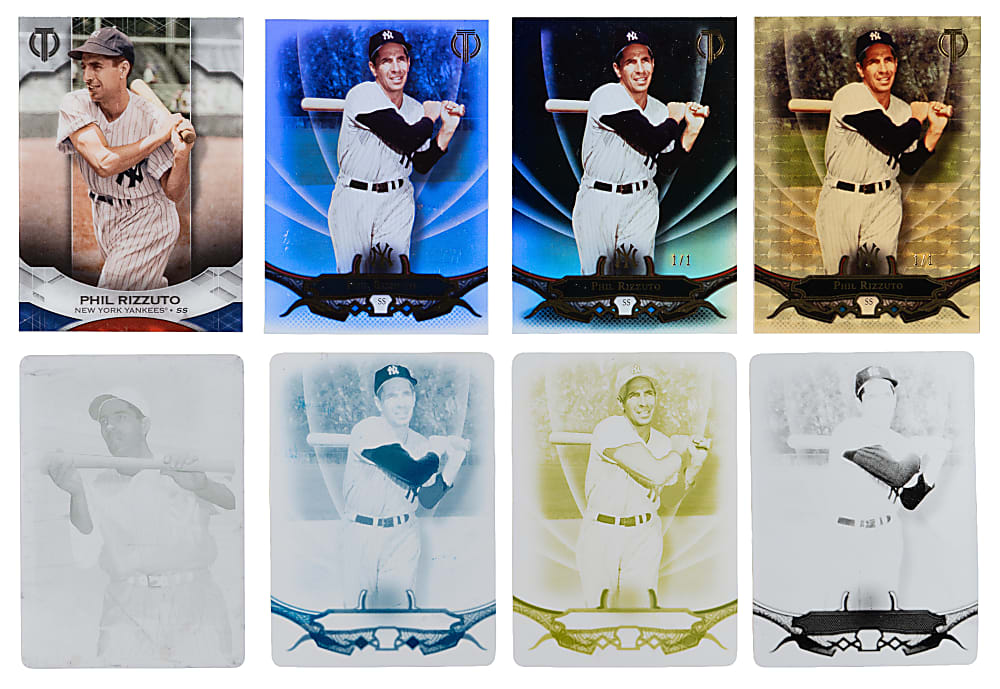 2010-2019 Topps Tribute Phil Rizzuto Complete/Near Rainbow Set Collection (25) Different with (8) #1/1 Including Superfractor