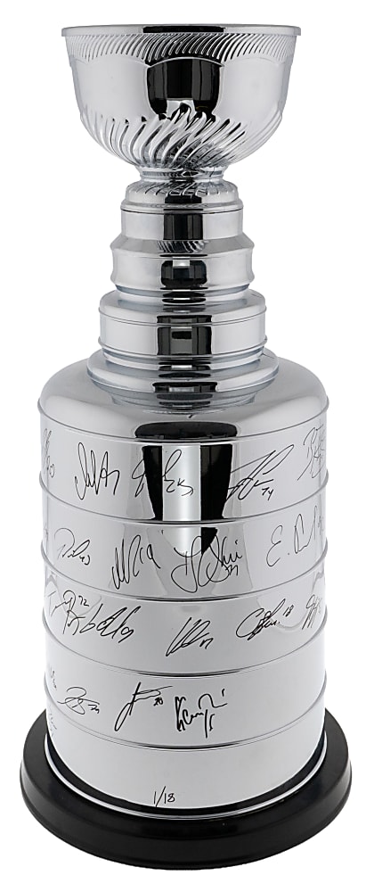 2017-2018 Washington Capitals Team-Signed Limited-Edition (#1/18) 25" Stanley Cup Replica Trophy Signed by (24) with Alex Ovechkin – Fanatics Certified