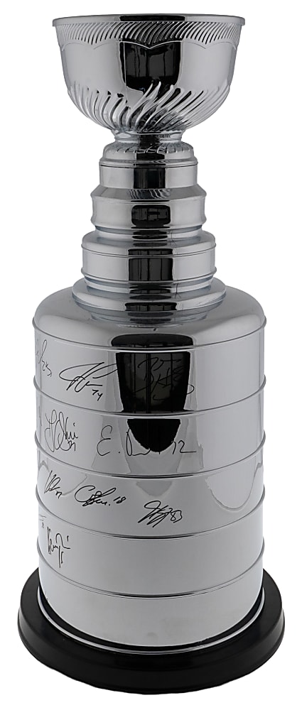 2017-2018 Washington Capitals Team-Signed Limited-Edition (#1/18) 25" Stanley Cup Replica Trophy Signed by (24) with Alex Ovechkin – Fanatics Certified