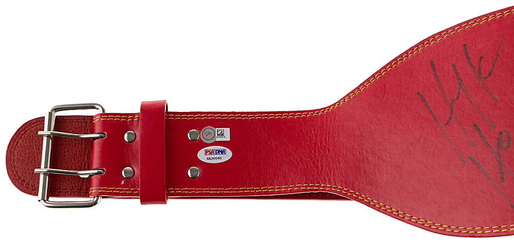 Hulk Hogan Signed & "12X Champ" Inscribed Weight Belt with PSA COA