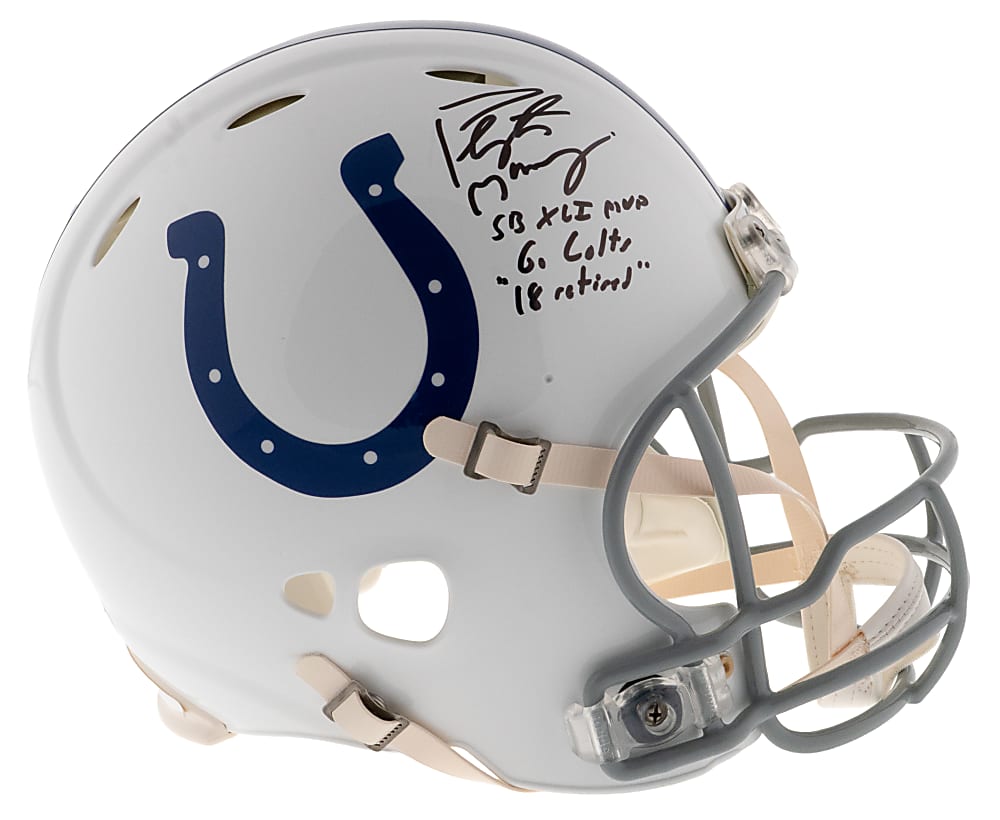 Peyton Manning Signed & 3X Inscribed Indianapolis Colts Limited Edition (#1/41) Authentic Full-Sized Helmet - Fanatics