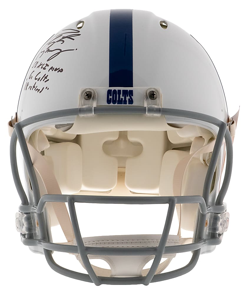 Peyton Manning Signed & 3X Inscribed Indianapolis Colts Limited Edition (#1/41) Authentic Full-Sized Helmet - Fanatics
