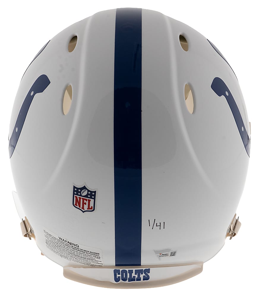Peyton Manning Signed & 3X Inscribed Indianapolis Colts Limited Edition (#1/41) Authentic Full-Sized Helmet - Fanatics