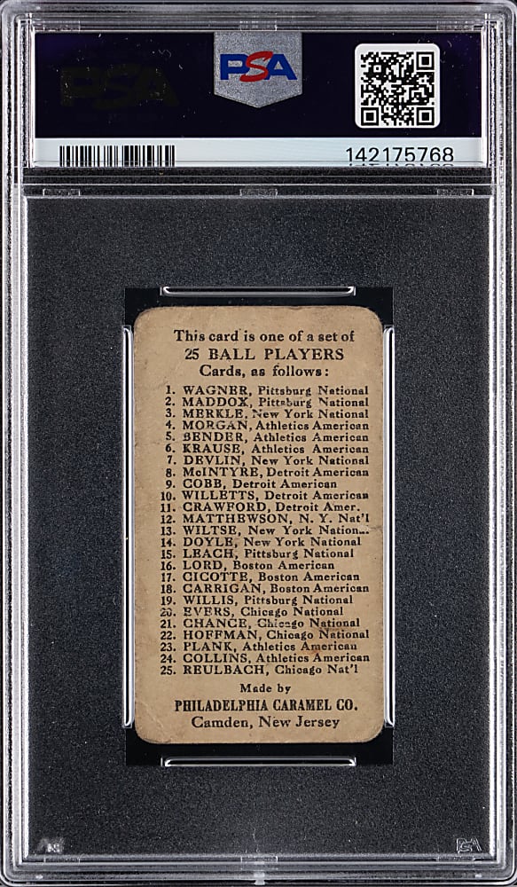 1909 E95 Philadelphia Caramel Honus Wagner PSA POOR 1